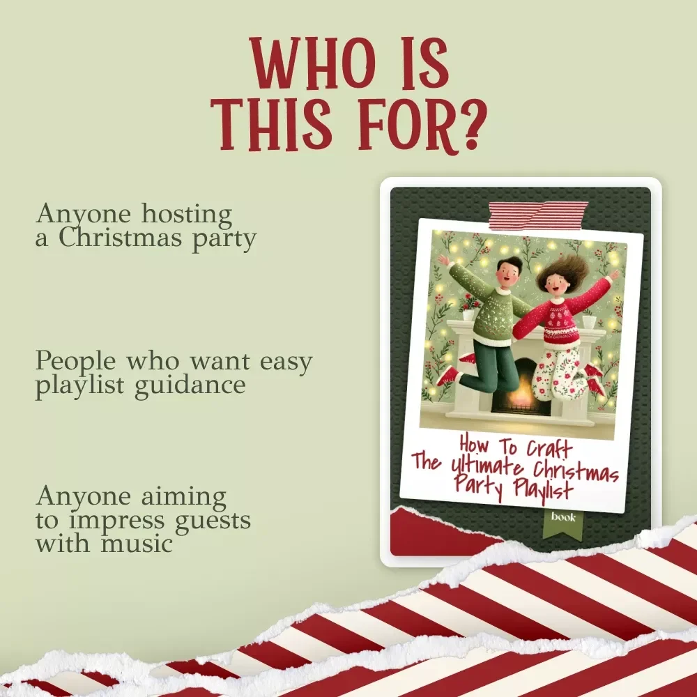How to Craft the Ultimate Christmas Party Playlist | Festive Music Planning Ebook for Hosts | Holiday Party Guide | how to make a christmas playlist for a party