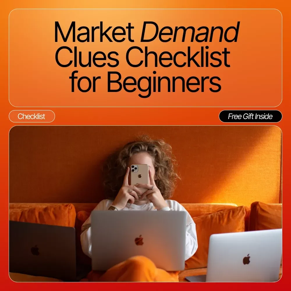 Market Demand Clues Checklist for Beginners | Digital Download Guide for New Entrepreneurs, Product Creators & Online Sellers | Easy Market Demand Clues for Beginners