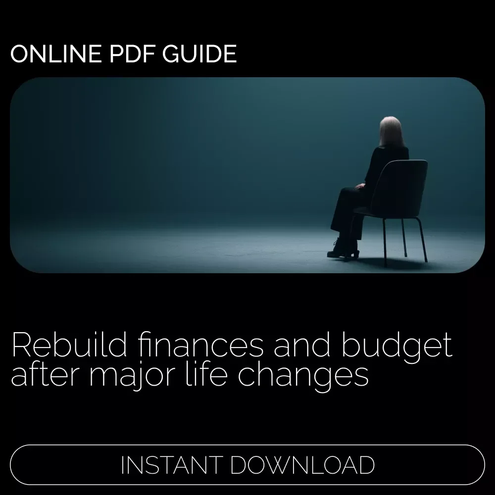 Rising from Change: Budgeting After Major Life Events | Ebook for How to budget after a major life change | Financial Reset Guide for Life Transitions