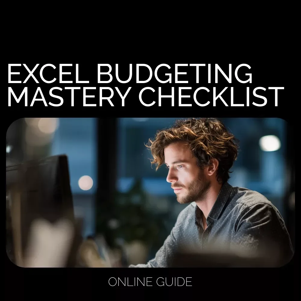 Excel Budgeting Mastery Checklist | Excel Formulas for Budgeting Guide | Digital Download Template Planner