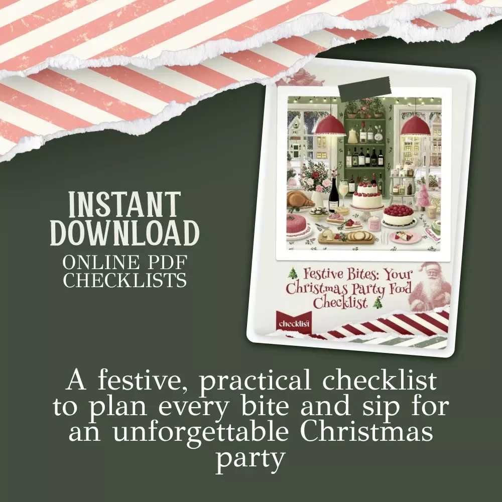 Festive Bites: Your Christmas Party Food Checklist 🎄 | Ultimate Holiday Menu Planner | Instant Digital Download | christmas party food ideas Guide