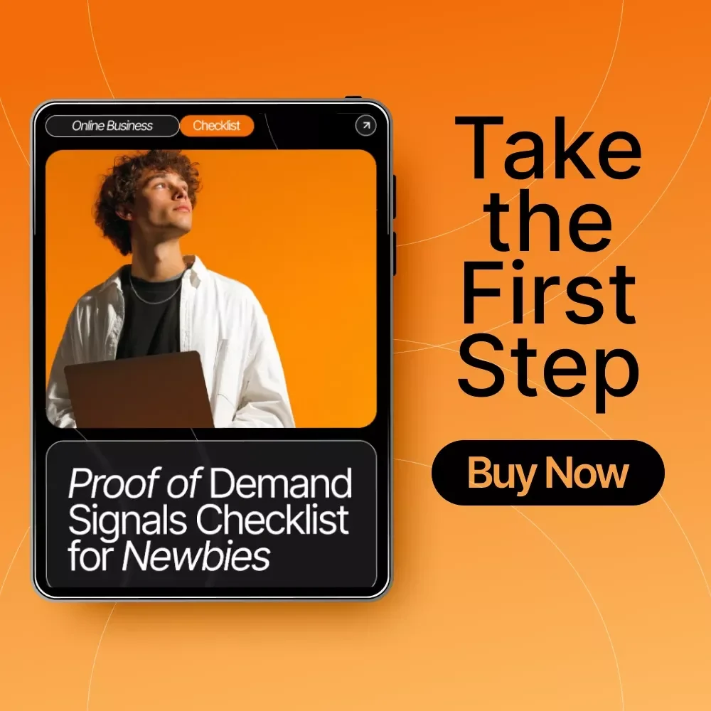 Proof of Demand Signals Checklist for Newbies | SEO-Friendly Digital Download | Beginner Market Research Tool | proof of demand signals for newbies Guide