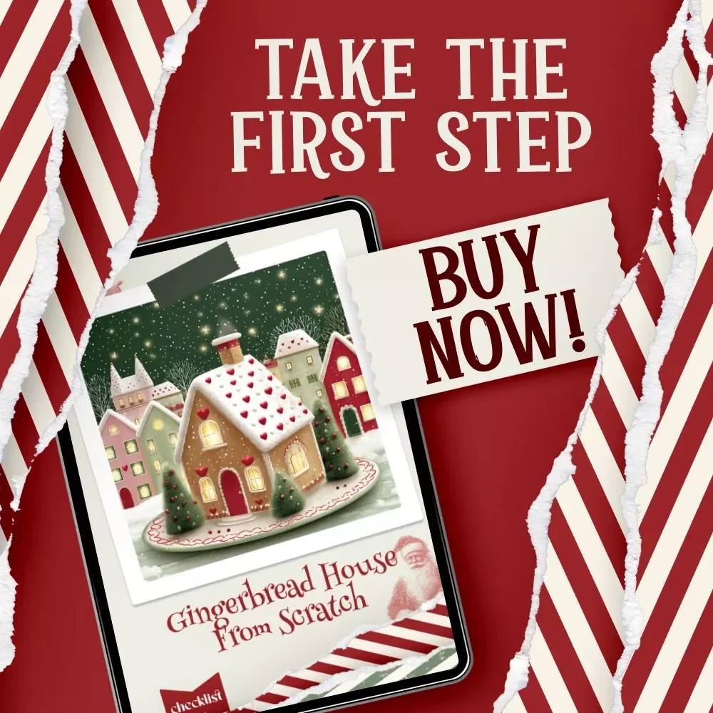Gingerbread House From Scratch Checklist | Holiday Baking Printable | DIY Christmas Craft Guide | how to make a gingerbread house from scratch