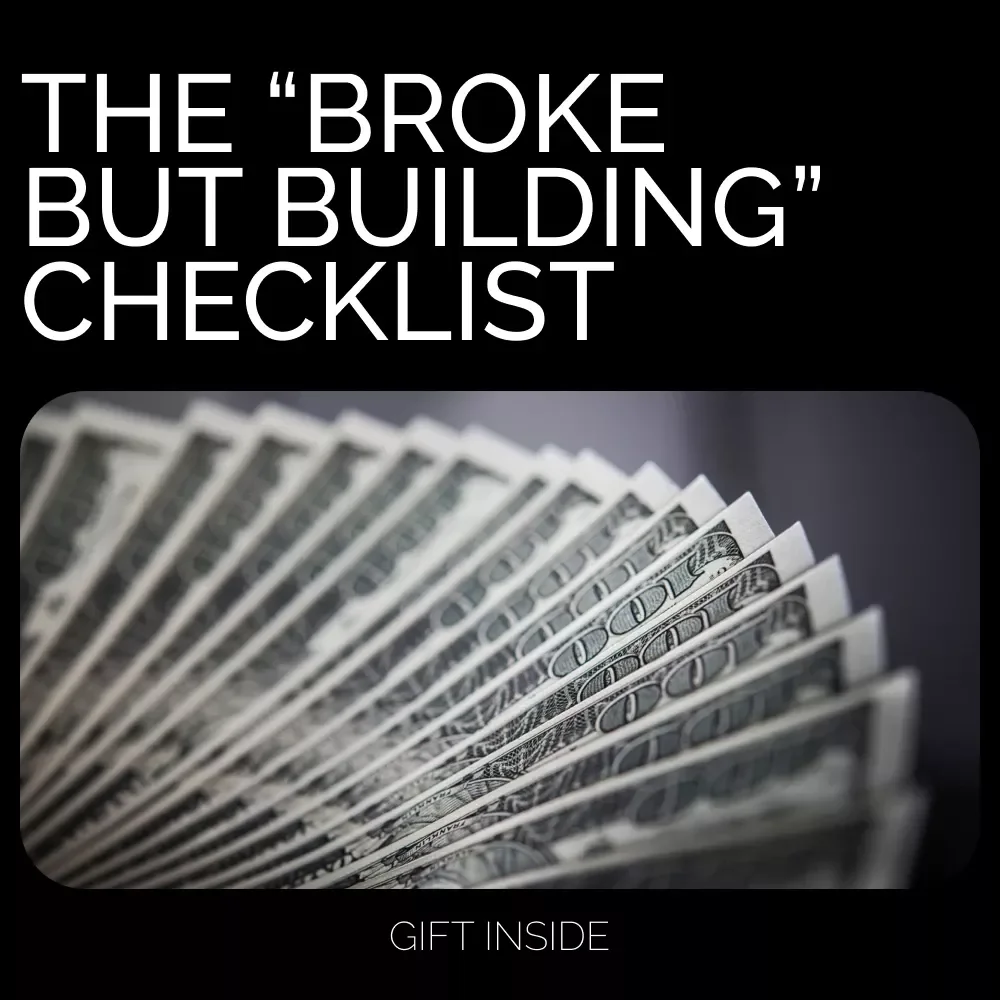 The “Broke but Building” Checklist | Save Money Without a High Salary | Budgeting Guide, Savings Planner, Financial Mindset Printable