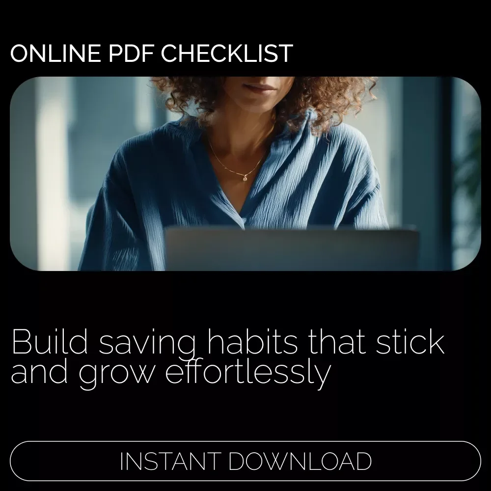The “Save Like You Mean It” Checklist | Printable Savings Habit Tracker | How to Build a Savings Habit | Simple Money Management Digital Download