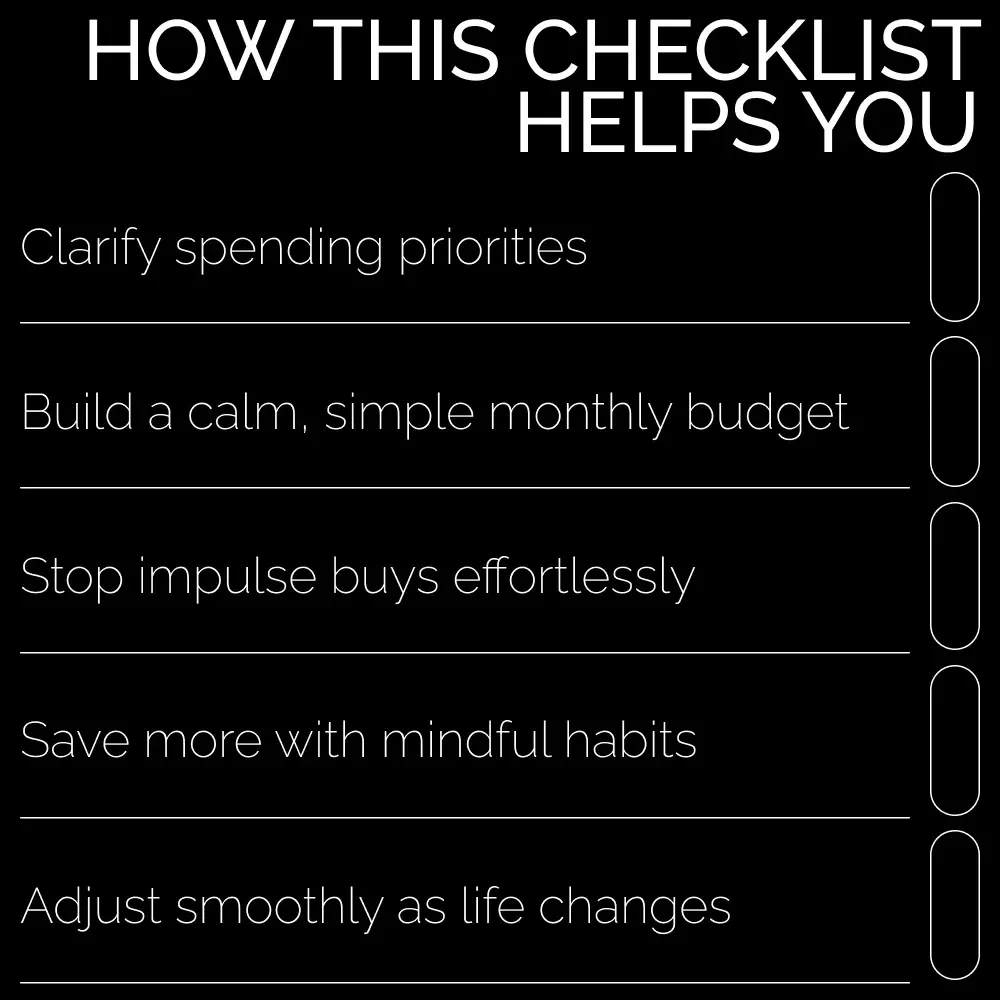 The “Keep It Simple, Save a Lot” Minimalist Budgeting Checklist | Simple Budget Template • Minimalist Finance Guide • Digital Download for Clarity & Savings