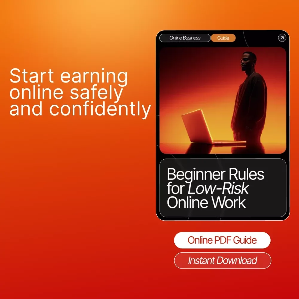 Beginner Rules for Low-Risk Online Work | Digital Download Guide for Freelancers, Side Hustlers & Remote Workers | Safe, Practical Tips and Beginner Rules for Low-Risk Online Work