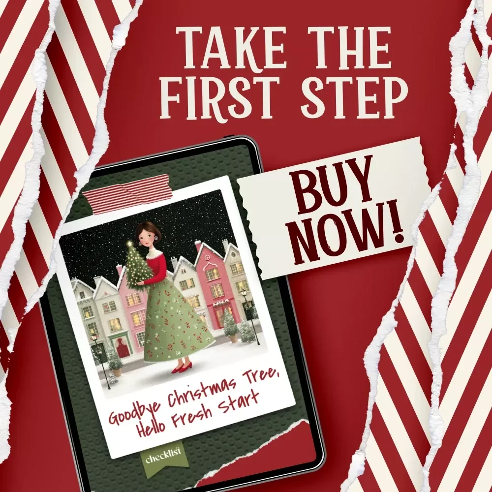 Goodbye Christmas Tree, Hello Fresh Start — Eco-Friendly Holiday Cleanup Checklist | How to Dispose of Christmas Tree the Right Way | Digital Download for a Sustainable New Year