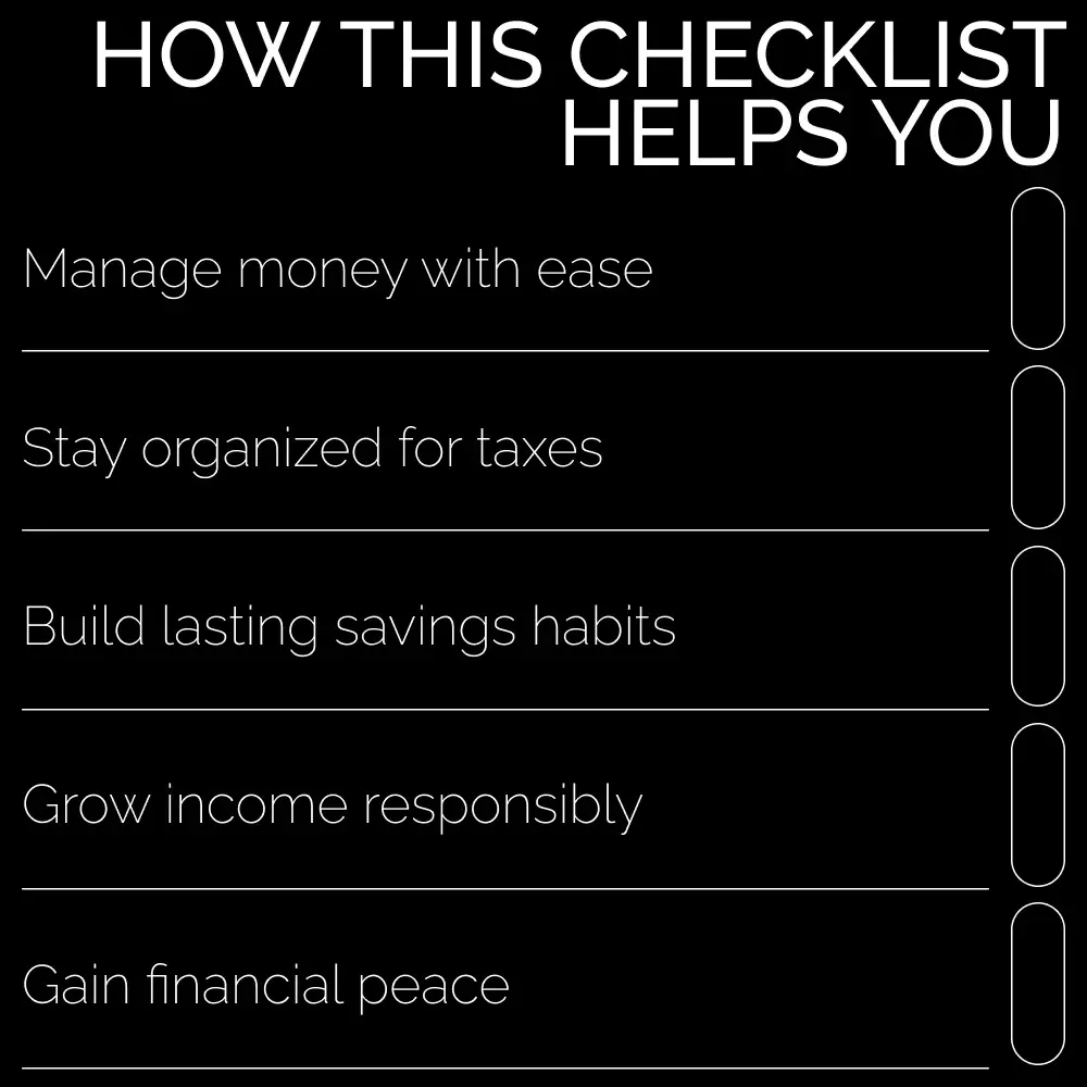 The Self-Employed Success: Master Your Finances Like a Pro | Budgeting for Self-Employed People Checklist | Small Business & Freelancer Finance Planner