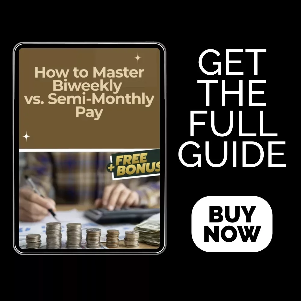 How to Master Biweekly vs. Semi-Monthly Pay | Paycheck Planning Guide for Smarter Budgeting | Digital Download eBook for Personal Finance Success