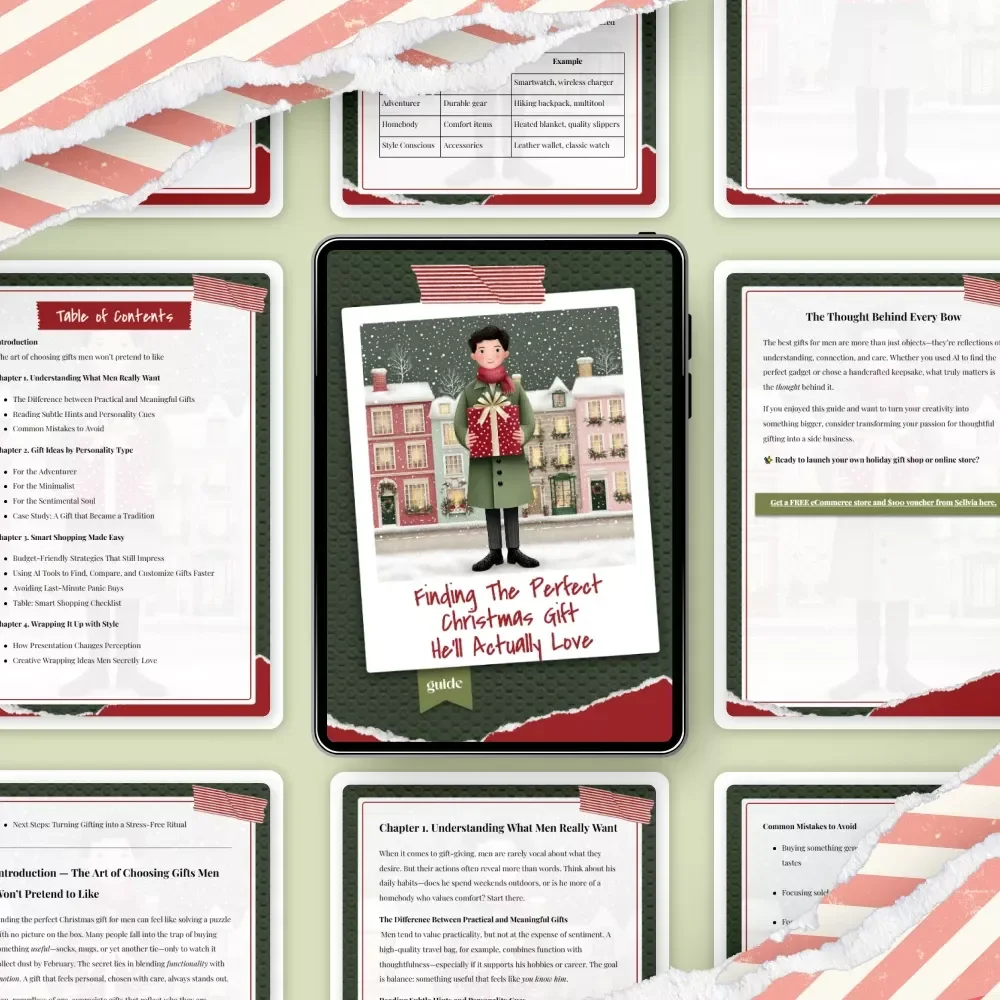 Finding the Perfect Christmas Gift He’ll Actually Love | Ultimate Holiday Guide for Choosing Christmas Gifts for Men | Digital Download Gift-Giving Handbook