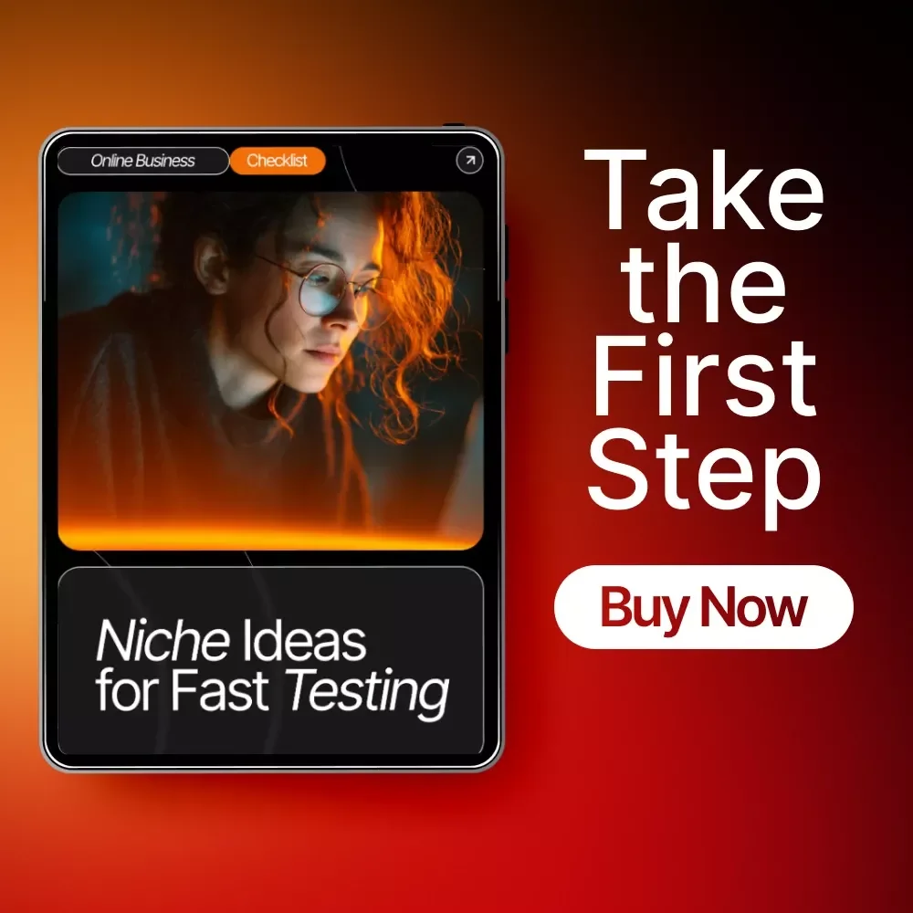 Niche Ideas for Fast Testing Checklist | Digital Download for Entrepreneurs, Etsy Sellers & Marketers | Niche Ideas for Fast Testing Guide for Fast Validation