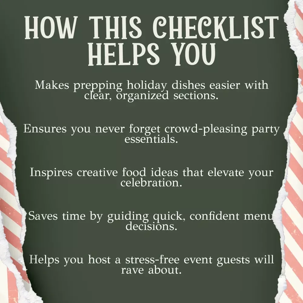 Festive Bites: Your Christmas Party Food Checklist 🎄 | Ultimate Holiday Menu Planner | Instant Digital Download | christmas party food ideas Guide