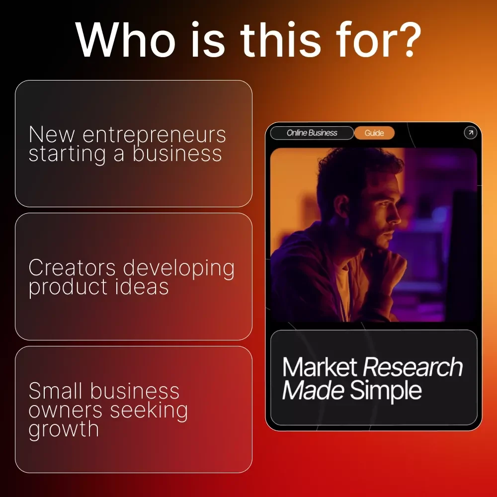 Market Research Made Simple | Step-by-Step Digital Guide for Entrepreneurs, Startups & Creators | Easy Market Research Steps for Newbies