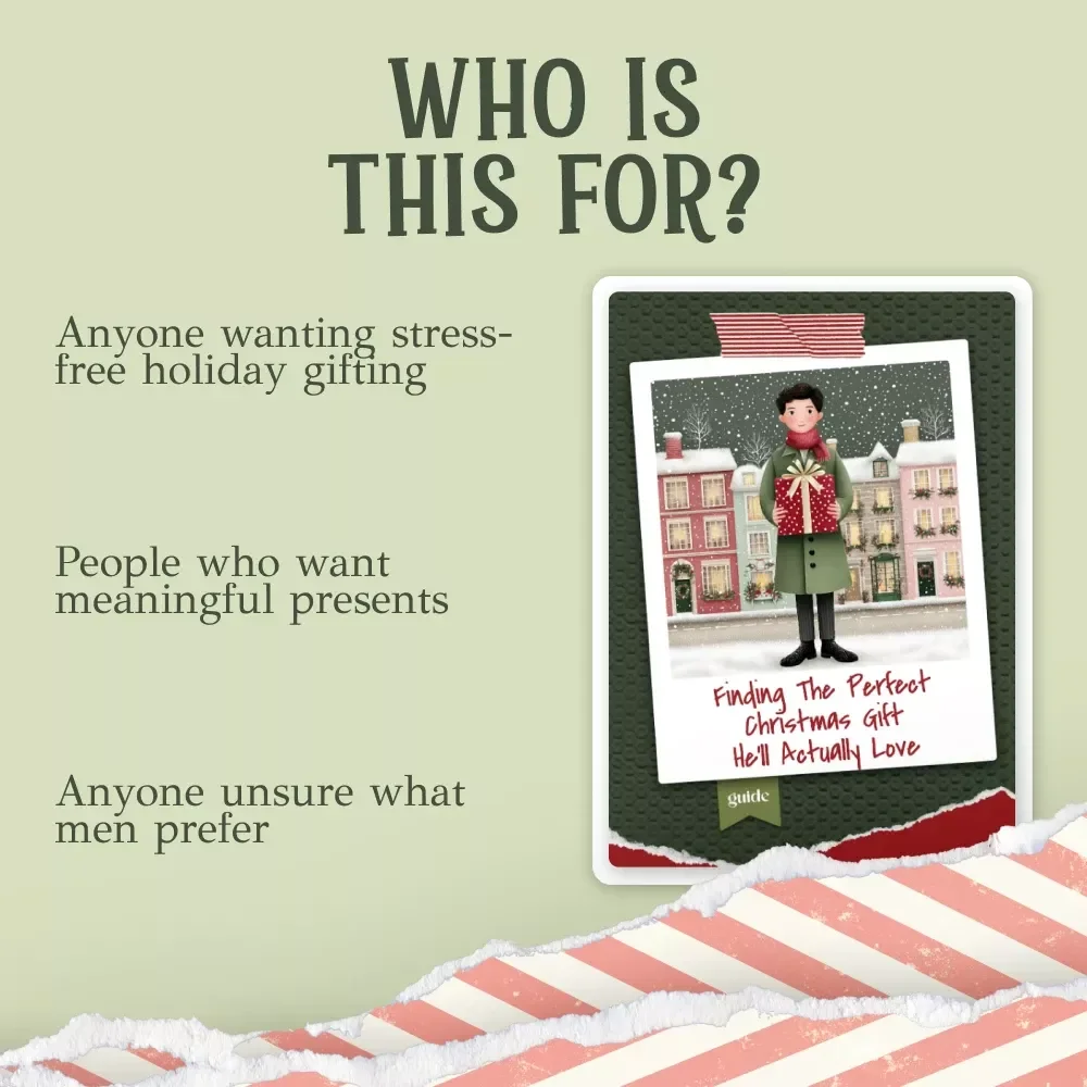 Finding the Perfect Christmas Gift He’ll Actually Love | Ultimate Holiday Guide for Choosing Christmas Gifts for Men | Digital Download Gift-Giving Handbook