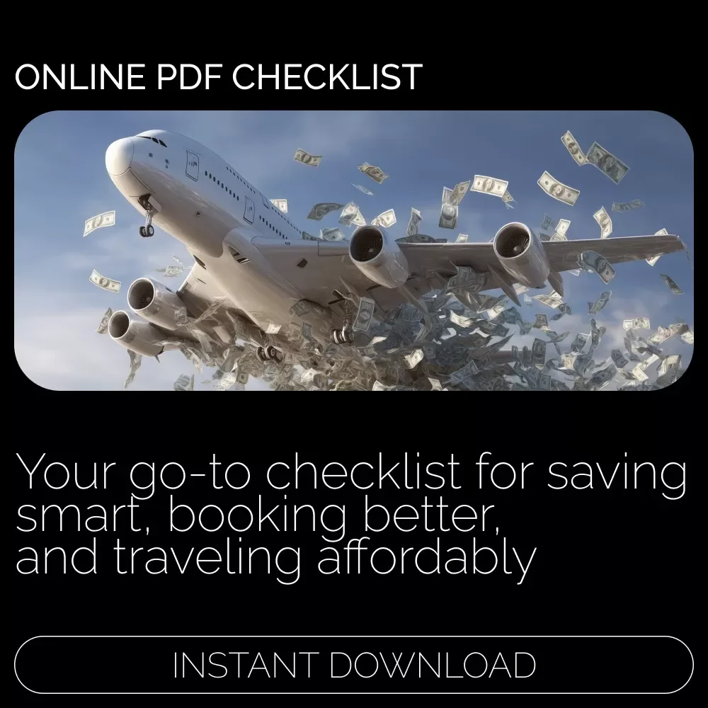 Your Ultimate Travel Savings Checklist: Cut Costs, Live Large – Printable Budget Planner, Travel Savings Guide, How to Cut Travel Costs Checklist, Digital Download for Smart Travelers