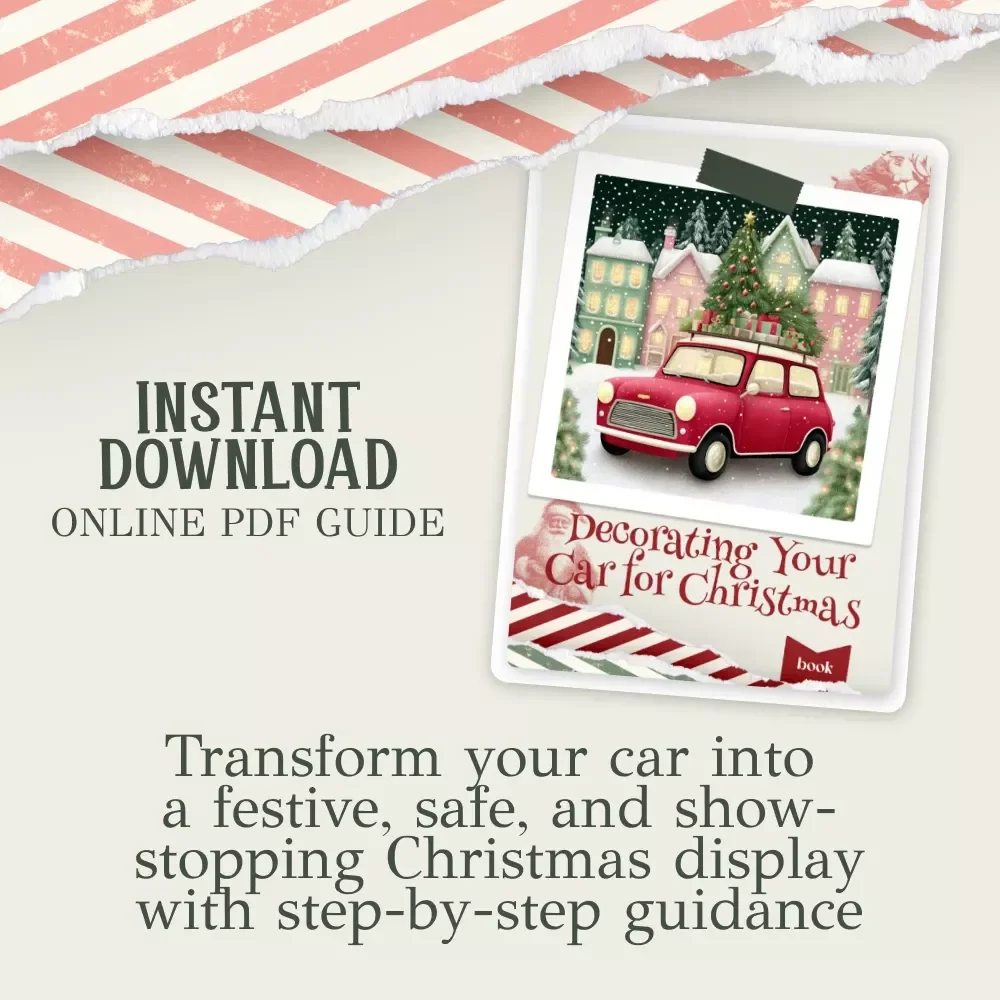 Decorating Your Car for Christmas | Festive Car Decor Guide, Holiday Car Decorating eBook, Christmas Auto Makeover Checklist, Digital Download