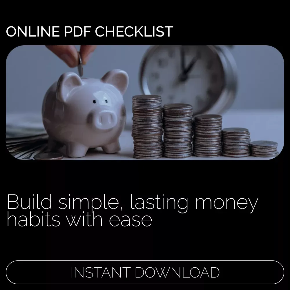 Your Fun & Simple Roadmap to Money Habits That Stick | Saving Money Habits Guide, Budgeting Planner, Financial Wellness eBook, Digital Download