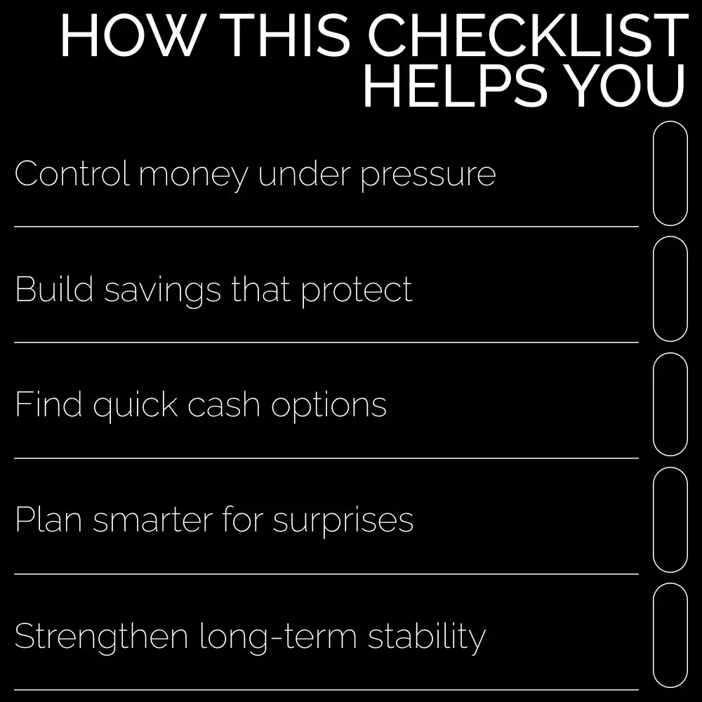 The Financial Resilience Checklist: Mastering Unexpected Expenses Like a Pro | Printable PDF | Budgeting Template | Emergency Fund & Savings Planner | How to Handle Unexpected Expenses