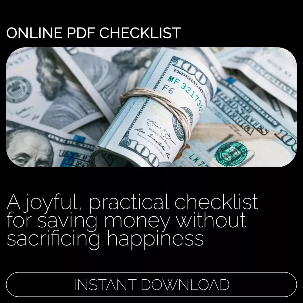 The “Save Smart & Smile” Checklist | Money-Saving Printable | Budget Planner Checklist | How to Save Money Without Feeling Deprived Guide