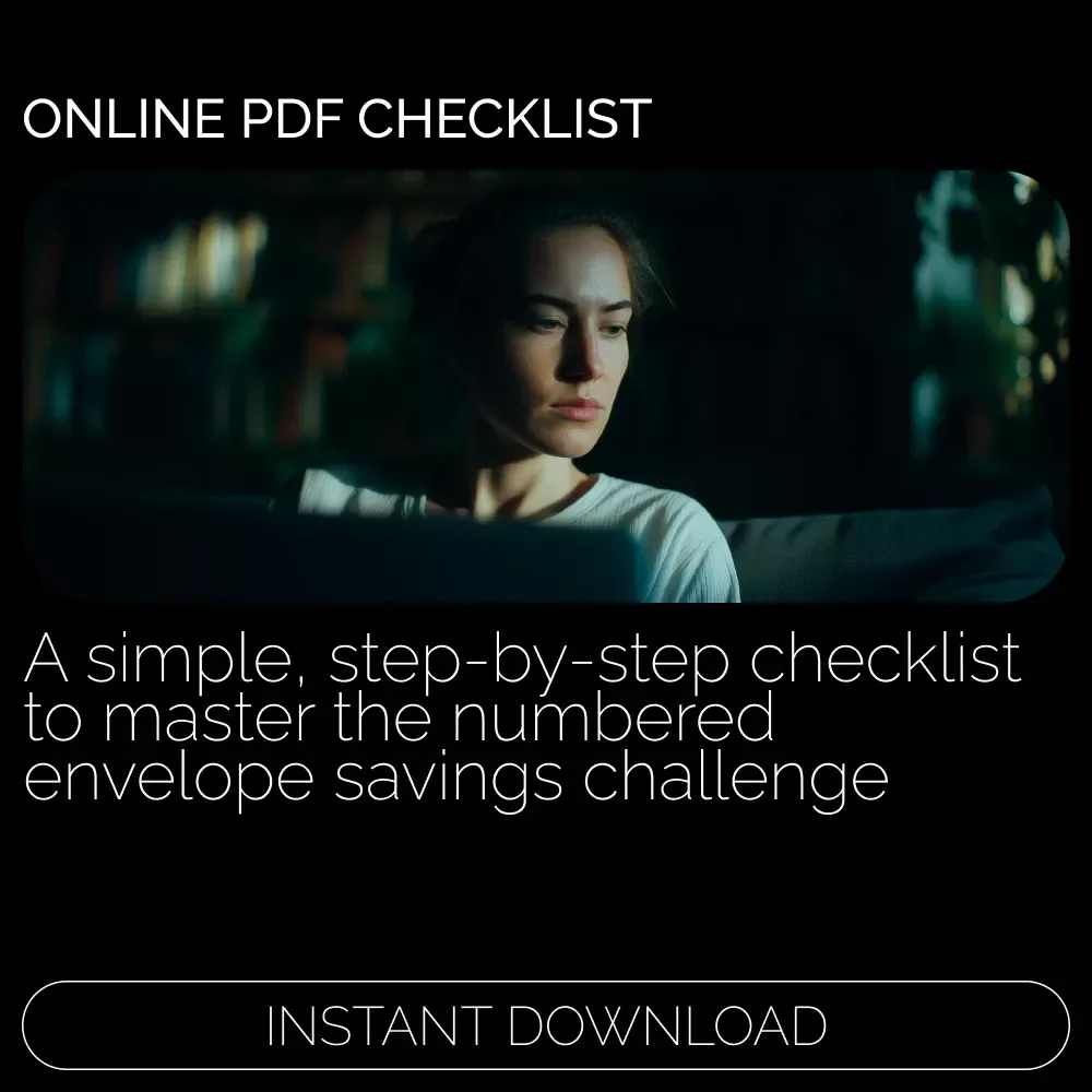 The Ultimate Numbered Envelope Savings Challenge Checklist | Budget Printable | Digital Download | Money-Saving Planner | numbered envelopes to save money Guide