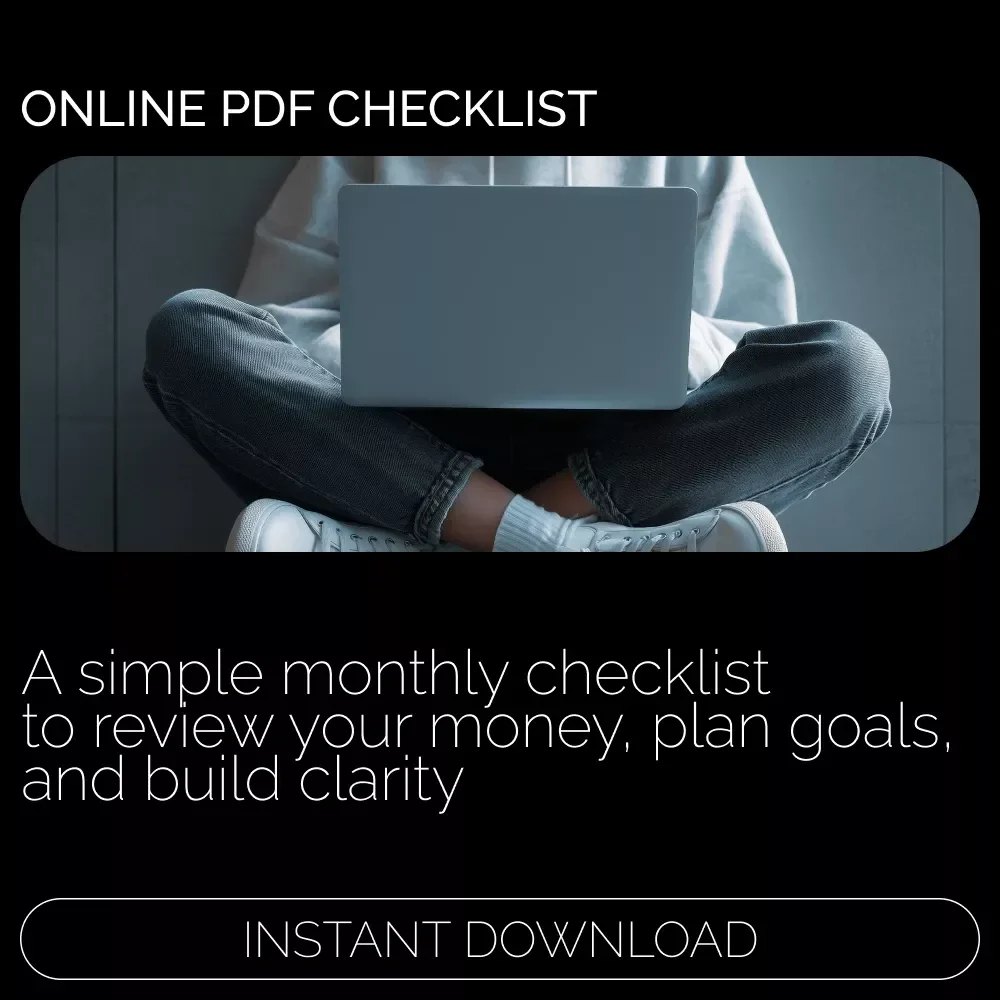 The Monthly Money Review Power Checklist | Printable & Digital Budget Audit Tool for Monthly Money Review Tips, Finance Tracking & Goal-Setting