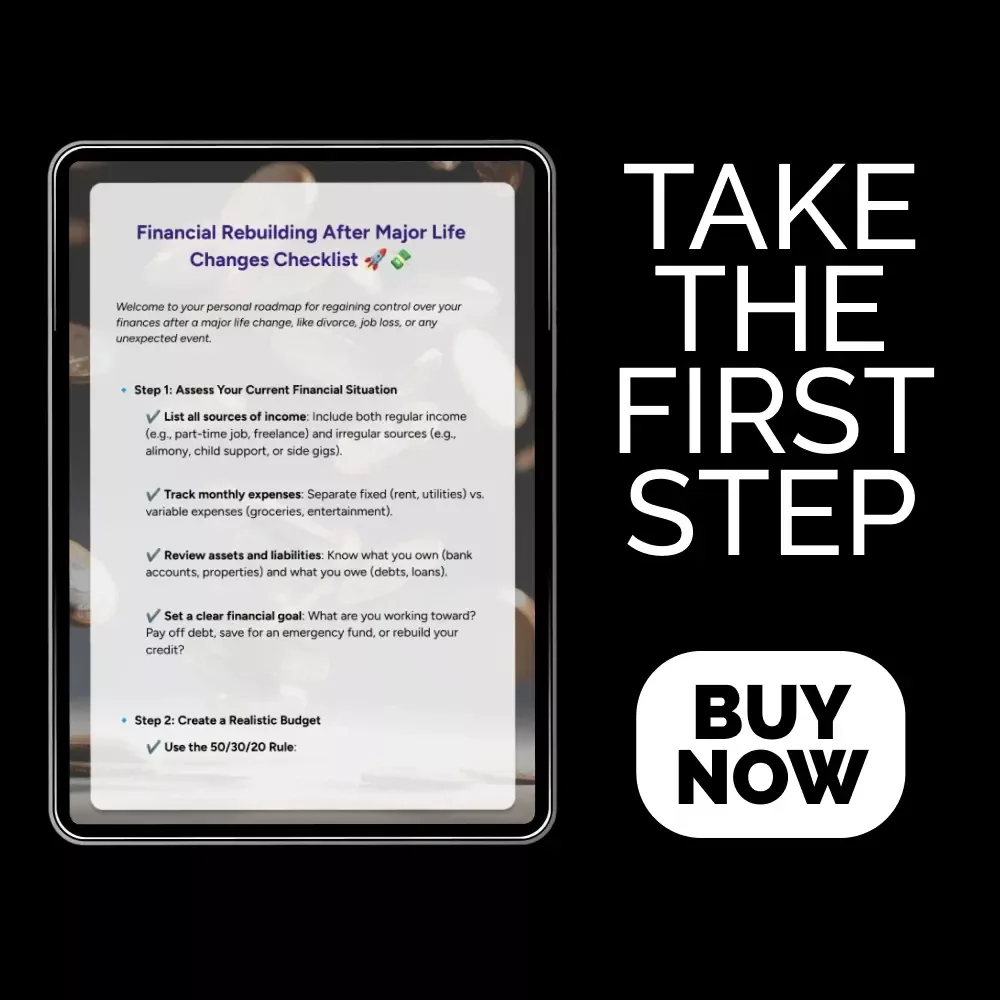 Financial Rebuilding After Major Life Changes Checklist – How to Budget After a Major Life Change, Step-by-Step Digital Download for Financial Recovery