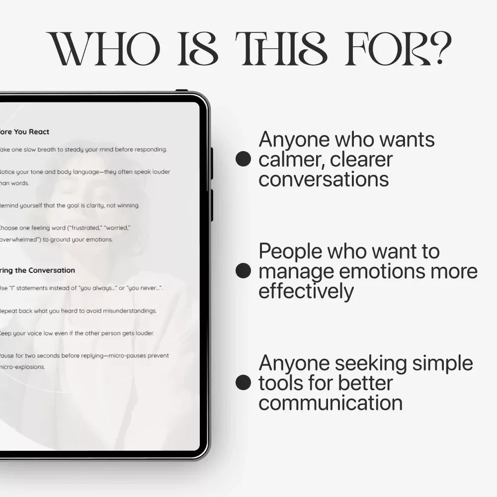 Calm in the Moment Checklist
