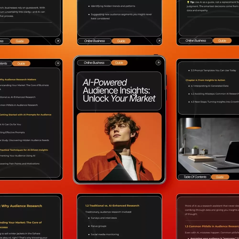 AI-Powered Audience Insights: Unlock Your Market | Digital Download Guide for Entrepreneurs, Marketers & Creators | Step-by-Step Audience Research Using AI Prompts
