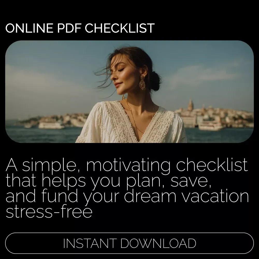 Vacation Saver Checklist | Printable Money-Saving Travel Planner | save for vacations Guide | Budget, Plan & Track Your Dream Trip