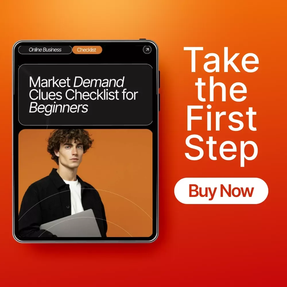 Market Demand Clues Checklist for Beginners | Digital Download Guide for New Entrepreneurs, Product Creators & Online Sellers | Easy Market Demand Clues for Beginners