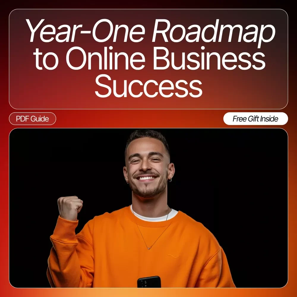 Your Year-One Roadmap to Online Business Success – Ultimate Beginner’s Guide for Entrepreneurs | Online Business Goals for Year One | Digital Download
