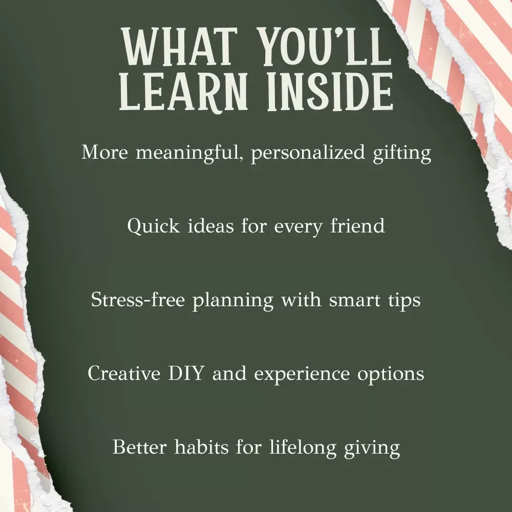 Gifts That Speak Friendship — Digital Guide for Thoughtful, Personal, and Creative Christmas Gifts for Friends | Meaningful Gift Ideas, DIY Inspiration & Heartfelt Messages