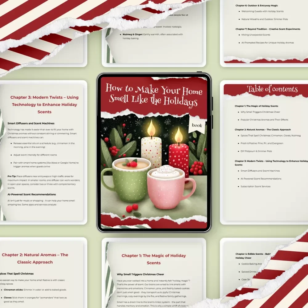 How to Make Your Home Smell Like the Holidays | Christmas Aroma Guide, Holiday Scent eBook, Festive Home Fragrance Tips, Cozy Seasonal Checklist (Digital Download)