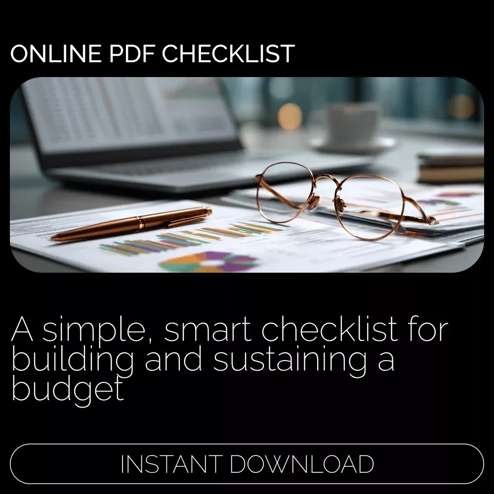 The Budget Boss Checklist: Build It, Rock It, Stick to It | Printable & Digital Budget Planner | customizable budget sheet tutorial | Finance eBook Guide for Saving & Money Management