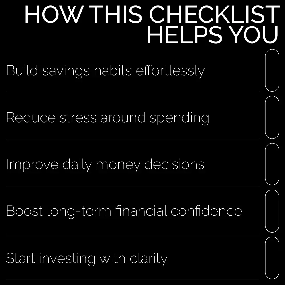 Money Moves That Matter: The Smart-Saver Checklist | Budget Planner Printable, Financial Goal Guide, Money Saving Strategies Checklist for Beginners