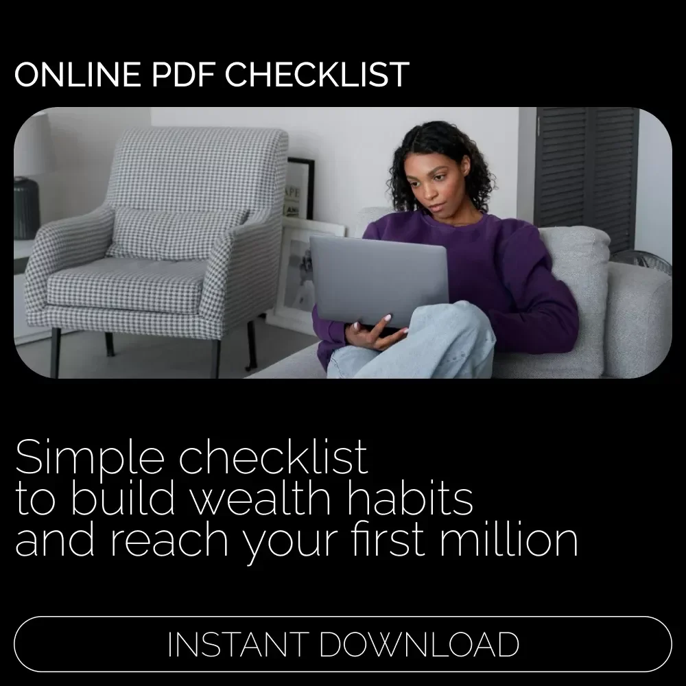 Millionaire Moves: The $1M Checklist | How to Save 1 Million Dollars Planner | Digital Wealth Checklist for Financial Freedom