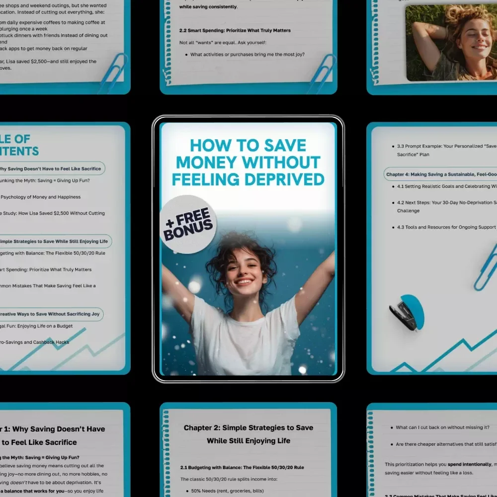 How to Save Money Without Feeling Deprived | Budgeting Guide for Stress-Free Saving, Simple Strategies, Frugal Living & Mindful Spending | Printable Digital Download