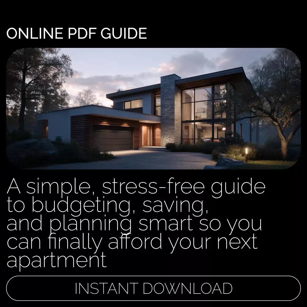 Your No-Stress Guide to Affording an Apartment | Budgeting Planner eBook, Beginner Savings Guide, Printable Digital Download for How to Save for an Apartment