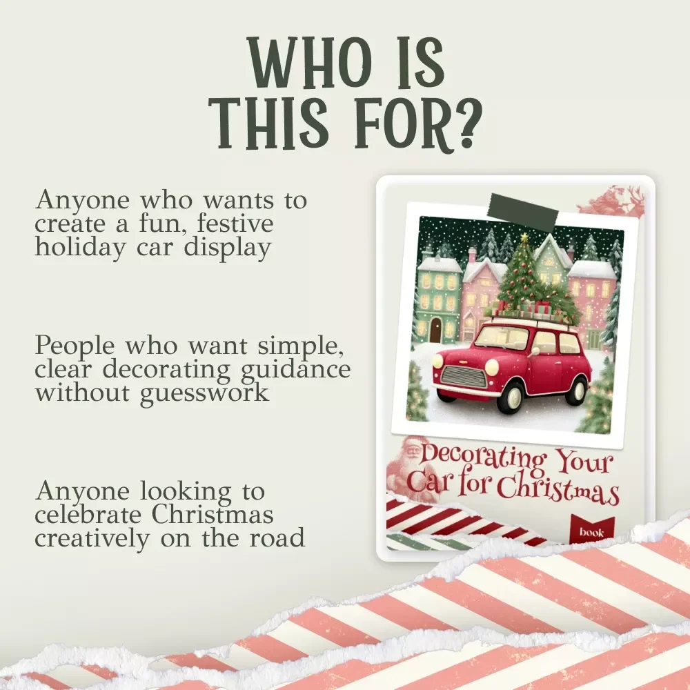 Decorating Your Car for Christmas | Festive Car Decor Guide, Holiday Car Decorating eBook, Christmas Auto Makeover Checklist, Digital Download
