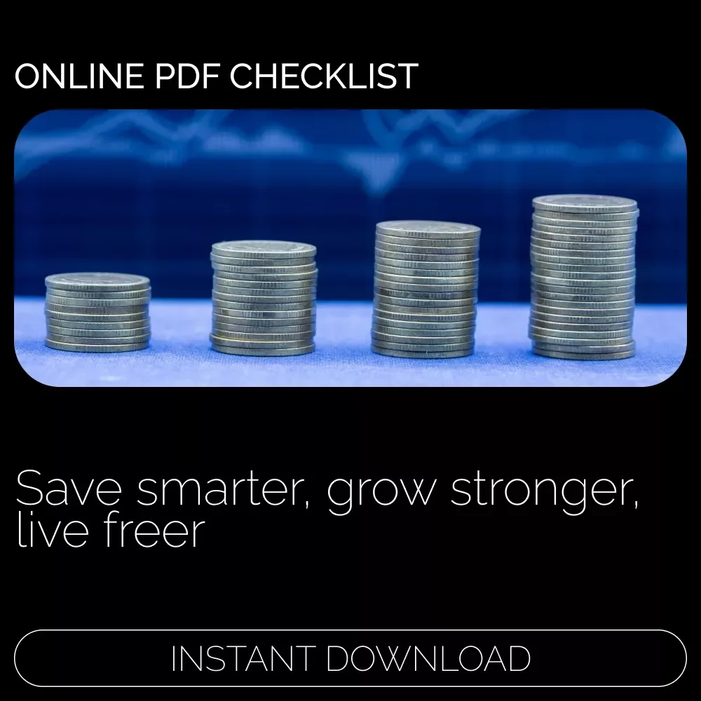 The Smart Saver’s Checklist | Digital Budget Planner | Easy Step-by-Step Savings Tracker | Learn How Much of Paycheck to Save | Personal Finance & Money Management Printable PDF