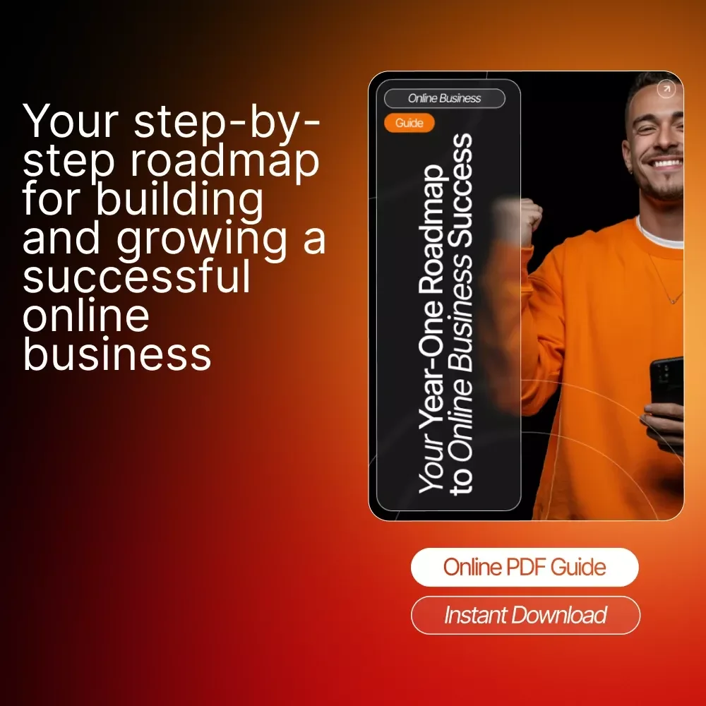Your Year-One Roadmap to Online Business Success – Ultimate Beginner’s Guide for Entrepreneurs | Online Business Goals for Year One | Digital Download