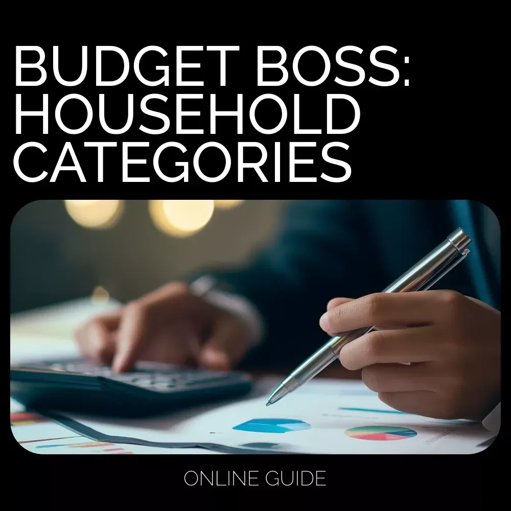 Budget Boss: Household Categories Checklist | Printable Budget Planner, Household Budget Categories Tracker, Digital Download