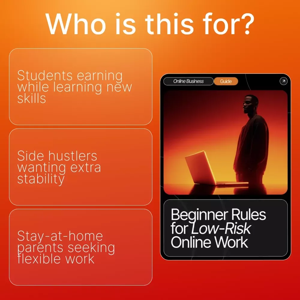 Beginner Rules for Low-Risk Online Work | Digital Download Guide for Freelancers, Side Hustlers & Remote Workers | Safe, Practical Tips and Beginner Rules for Low-Risk Online Work