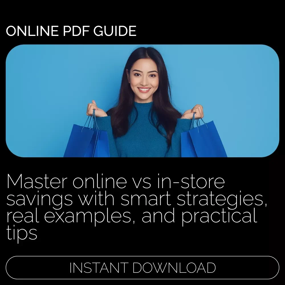 Clicks vs. Carts: The Smart Shopper’s Guide to Online and In-Store Savings – Budget Strategy eBook | Online vs in-store savings Guide | Digital Download