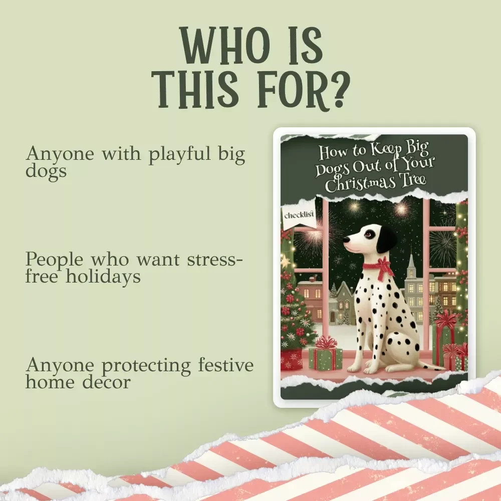 How to Keep Big Dogs Out of Your Christmas Tree – Printable Holiday Pet Safety Checklist | Digital Download Guide for Dog Owners