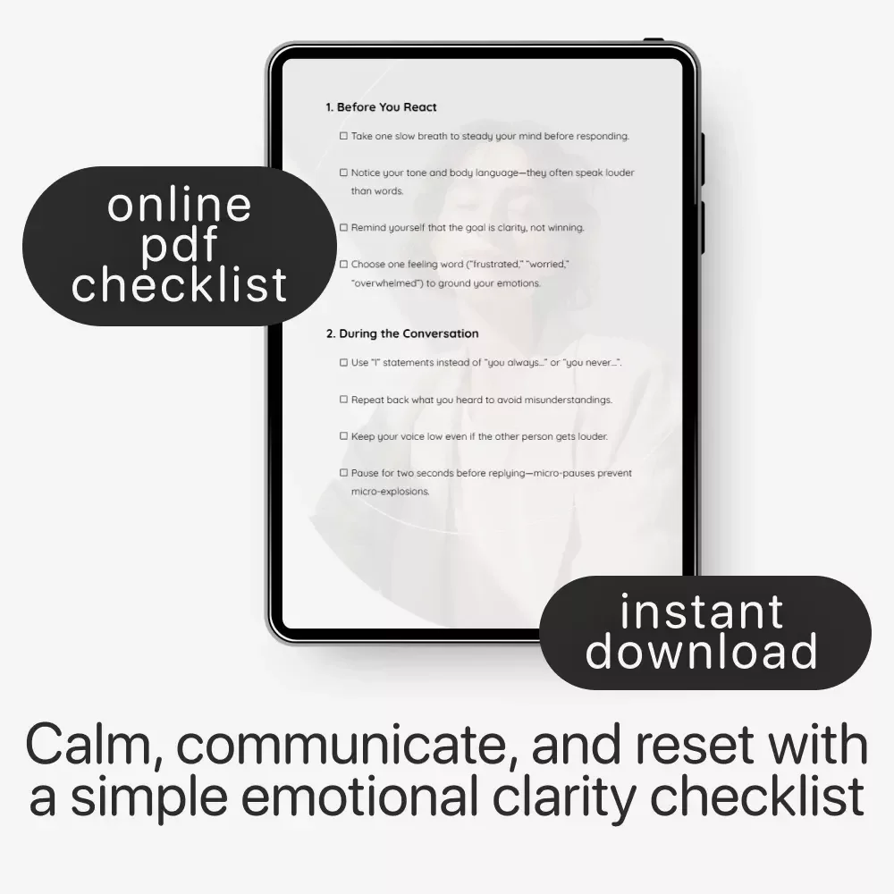 Calm in the Moment Checklist
