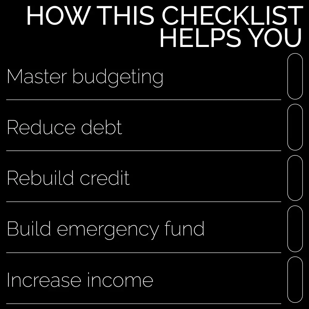 Financial Rebuilding After Major Life Changes Checklist – How to Budget After a Major Life Change, Step-by-Step Digital Download for Financial Recovery