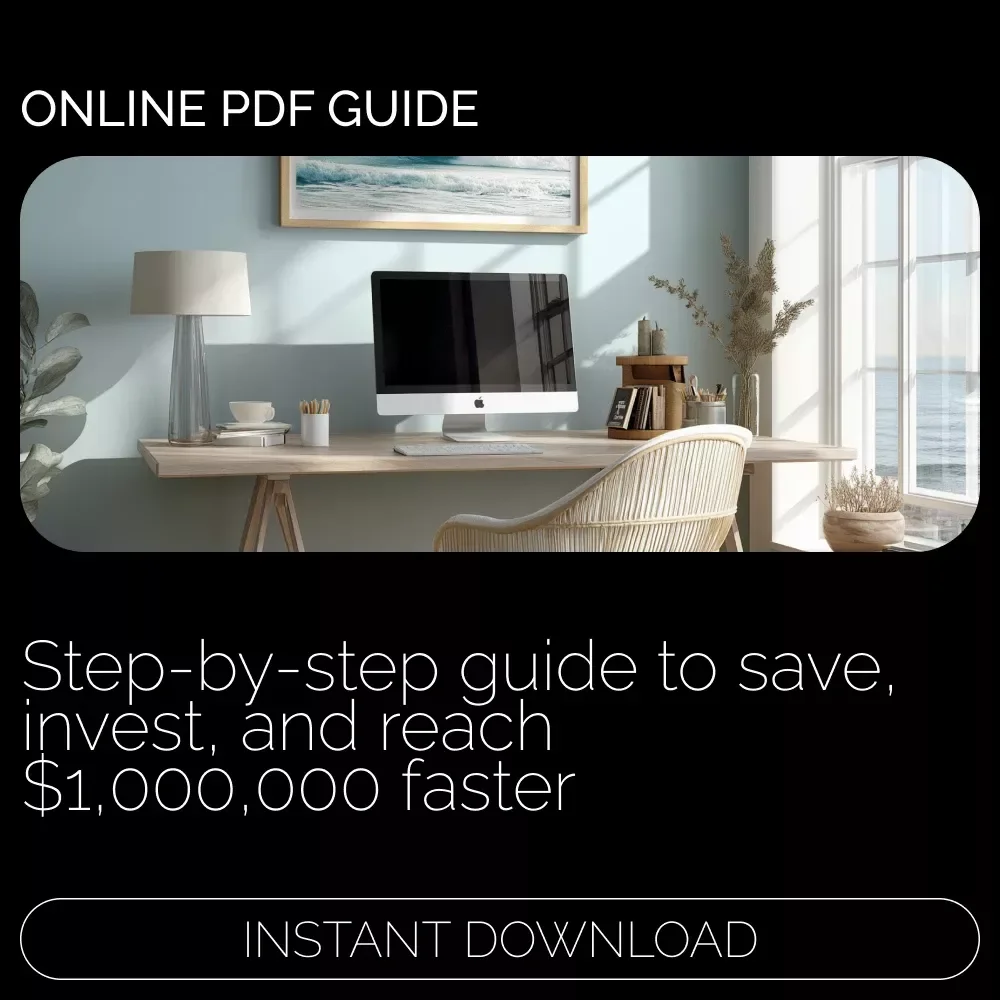 No-Fluff Guide to Saving $1,000,000 – How to Save 1 Million Dollars Step-by-Step Digital Guide, Money Mindset & Wealth Planner, Personal Finance eBook Download