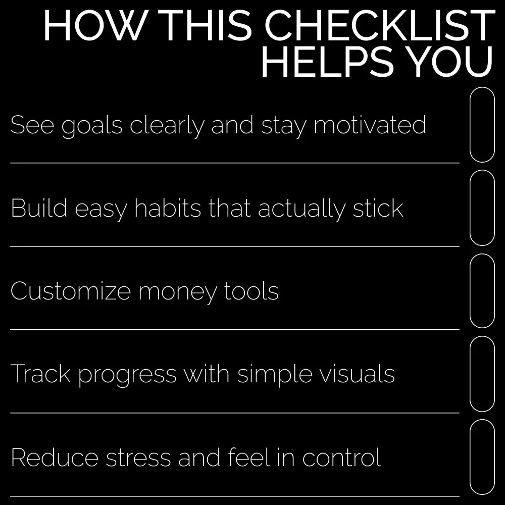 The Visual Budgeting Blueprint: Your Fun & Easy Guide to Seeing Your Money Grow | Printable Budget Checklist, Money Management Tools, Visual Budget System, Digital Download